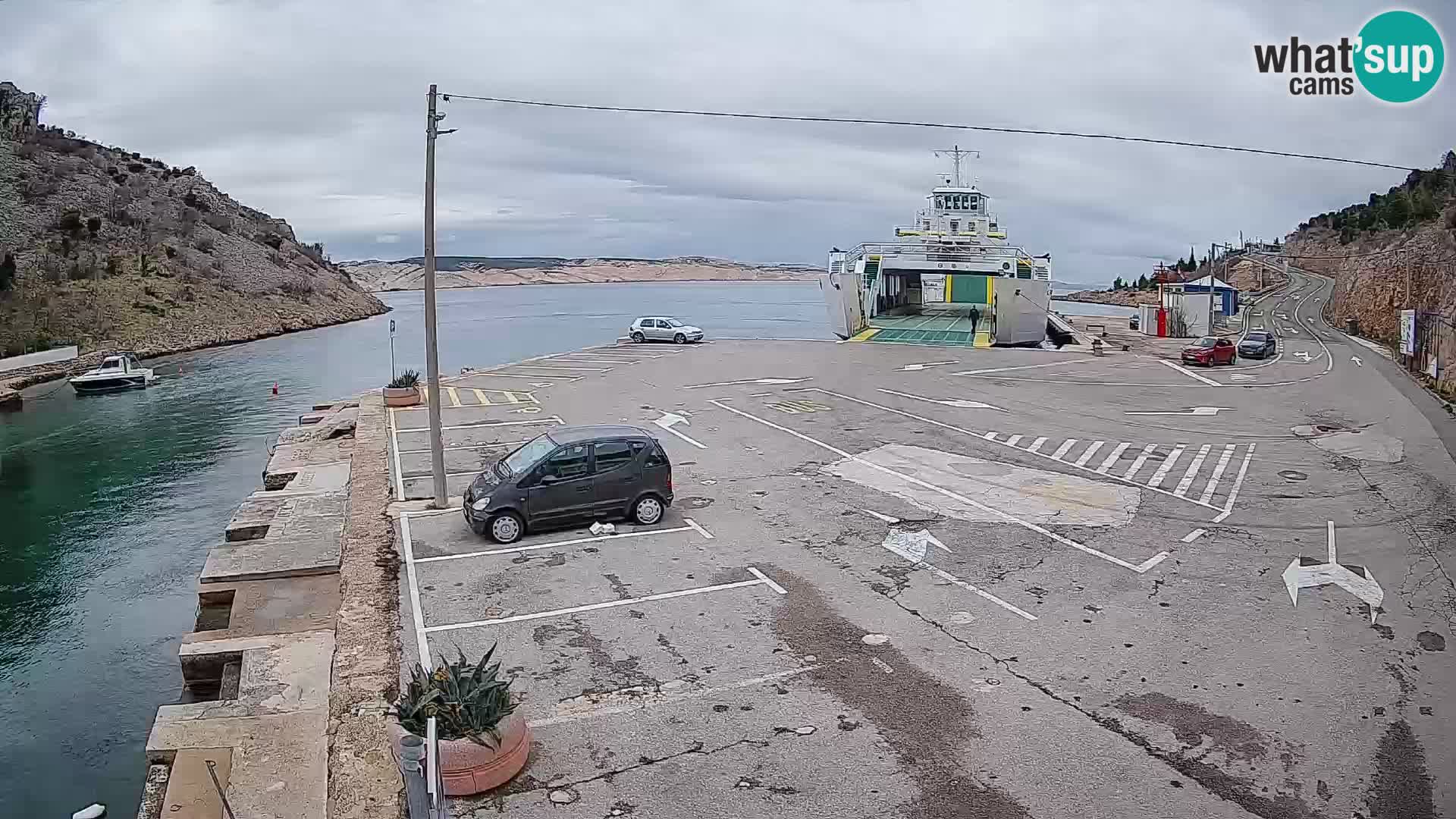 Webcam Fährhafen Prizna – zur Insel Pag