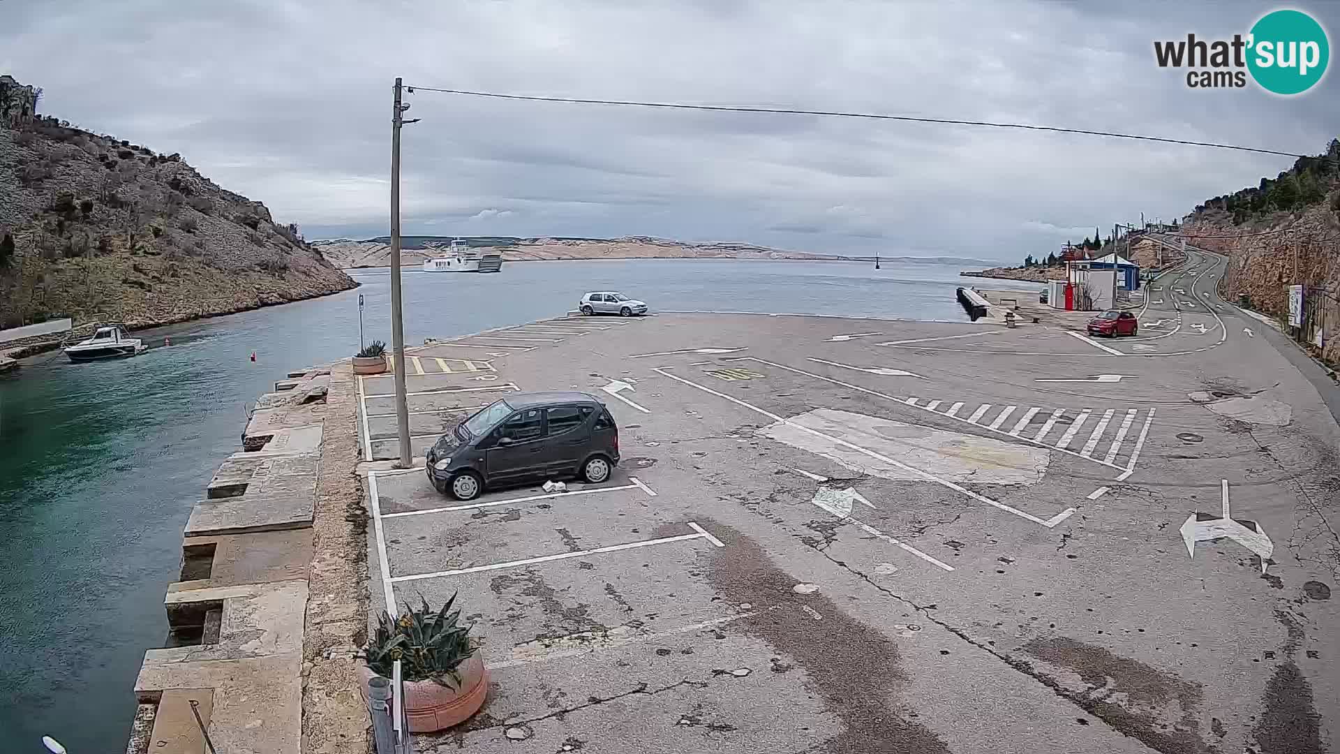 Webcam Fährhafen Prizna – zur Insel Pag