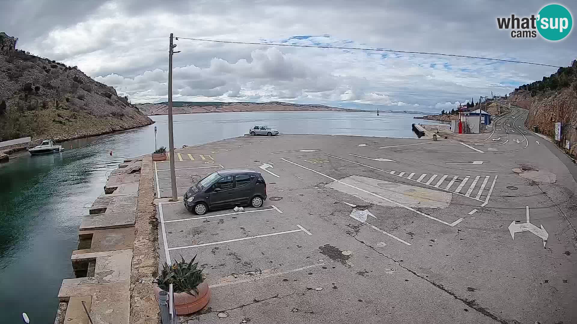 Webcam Fährhafen Prizna – zur Insel Pag