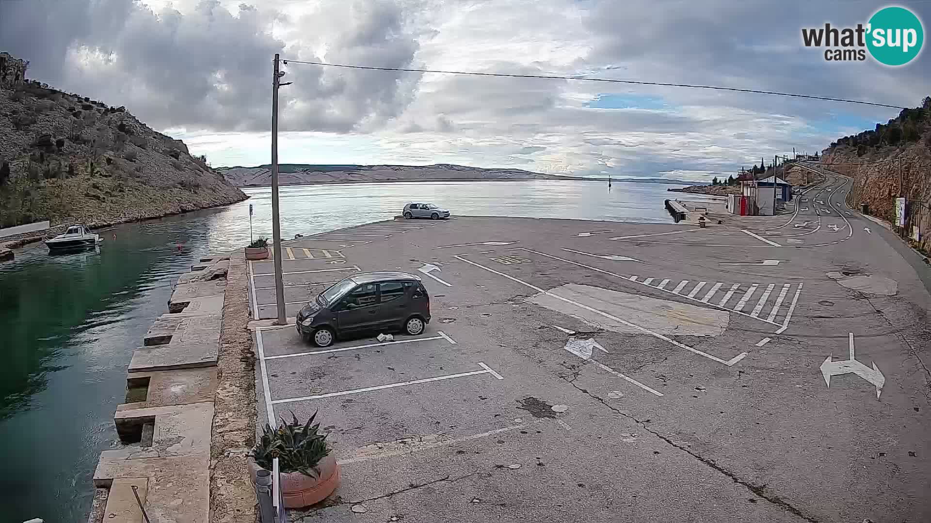 Webcam Fährhafen Prizna – zur Insel Pag