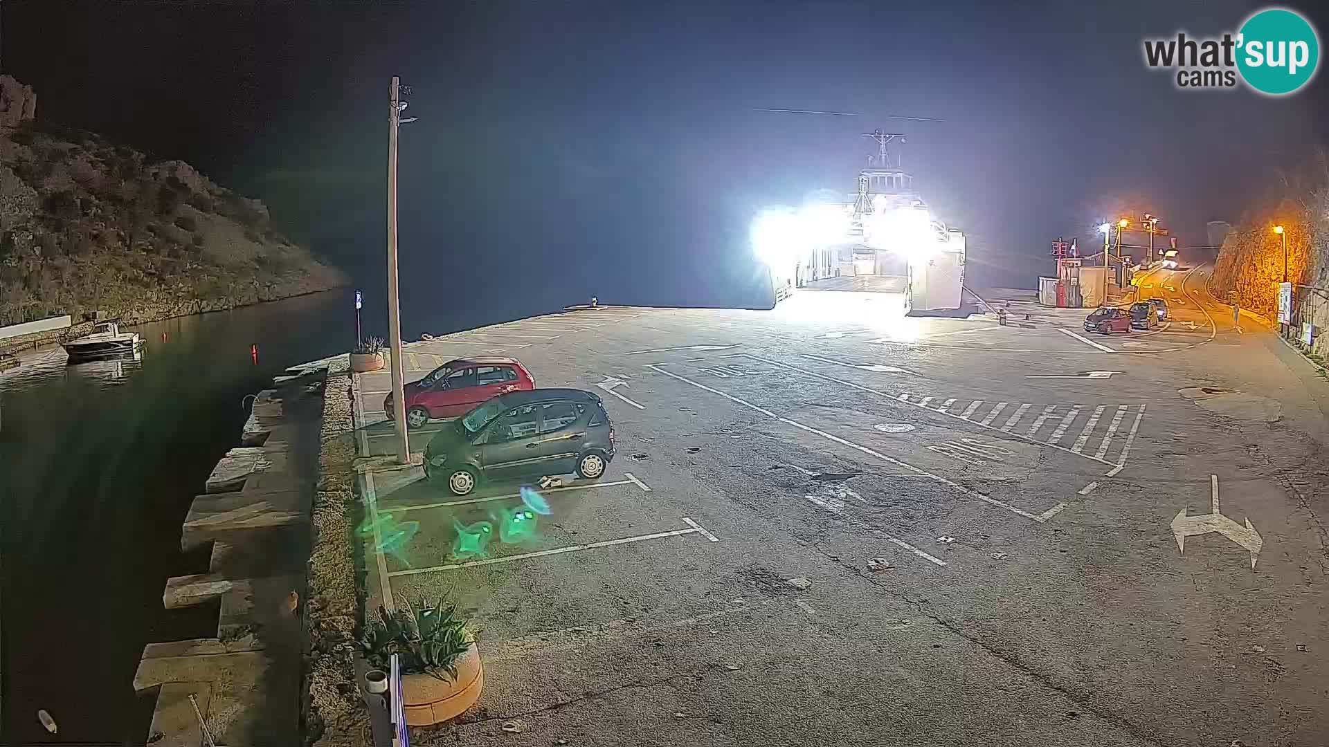 Webcam Prizna ferry port to Pag island