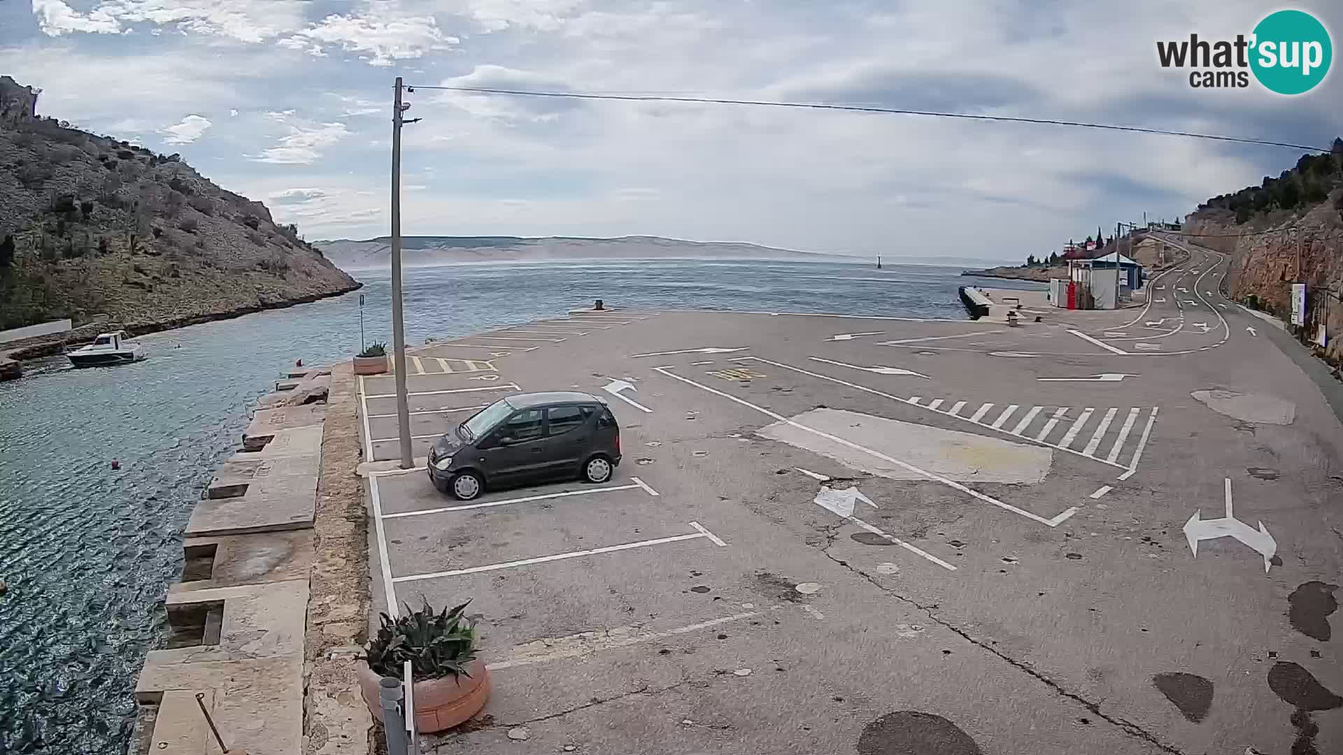 Webcam Fährhafen Prizna – zur Insel Pag