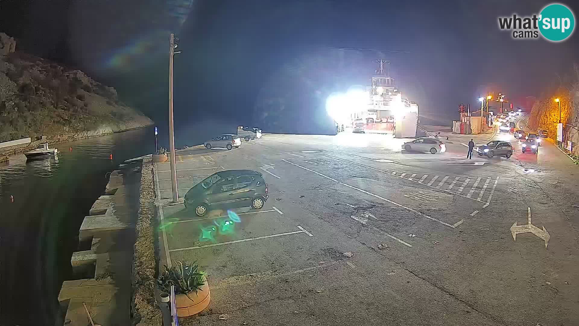 Webcam Prizna ferry port to Pag island