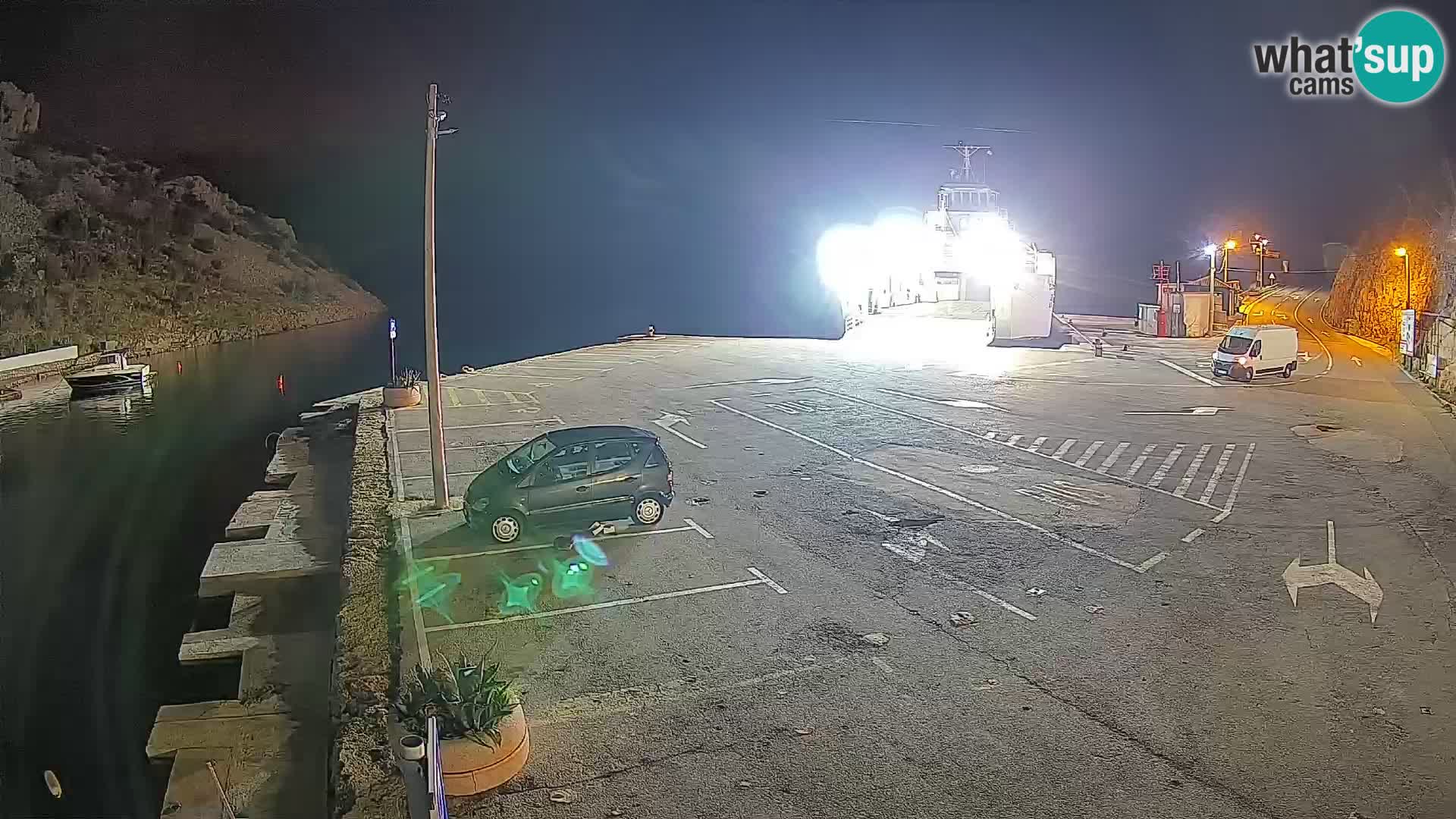 Webcam Fährhafen Prizna – zur Insel Pag