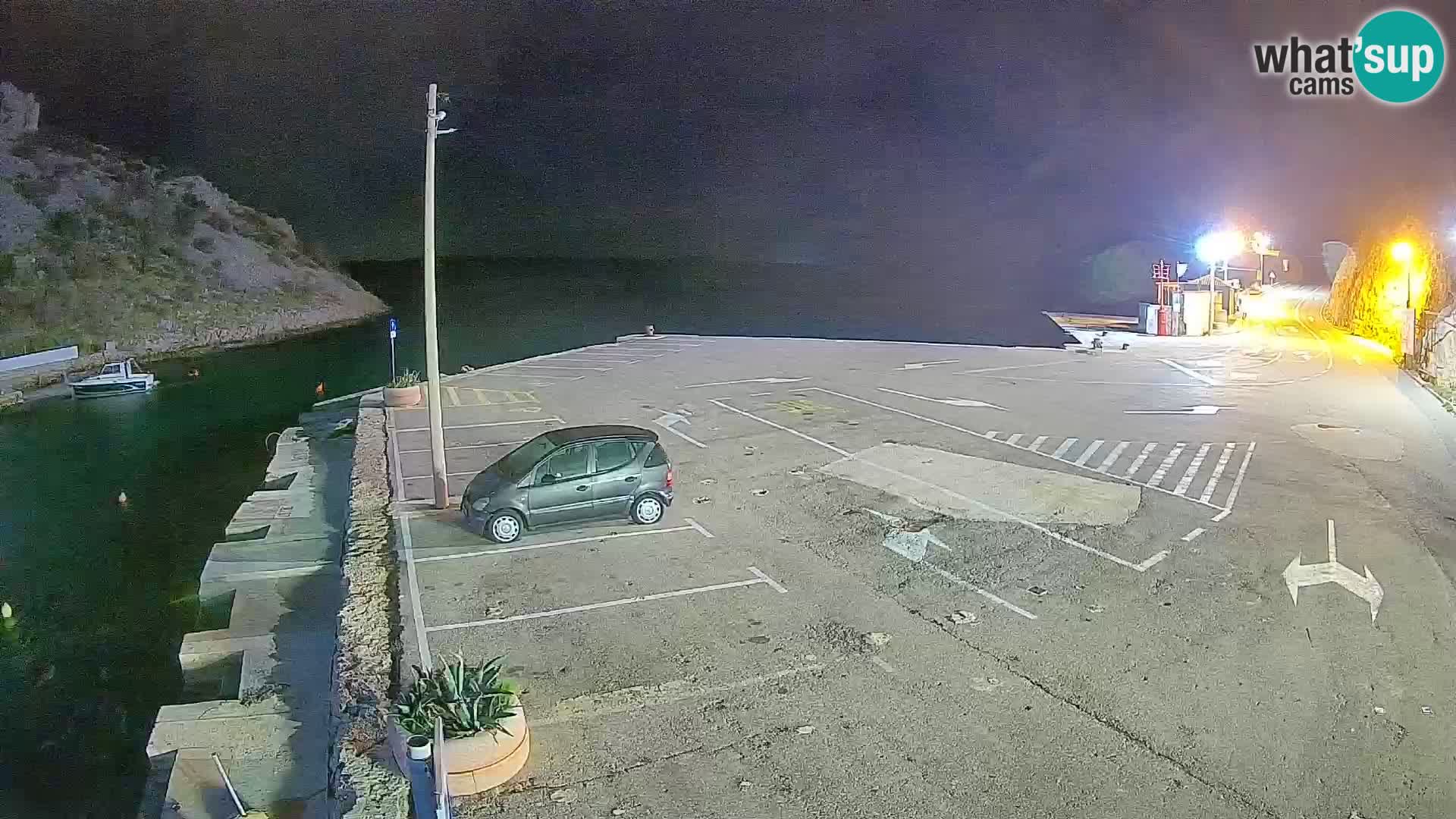 Webcam port de ferry de Prizna – vers l’île de Pag