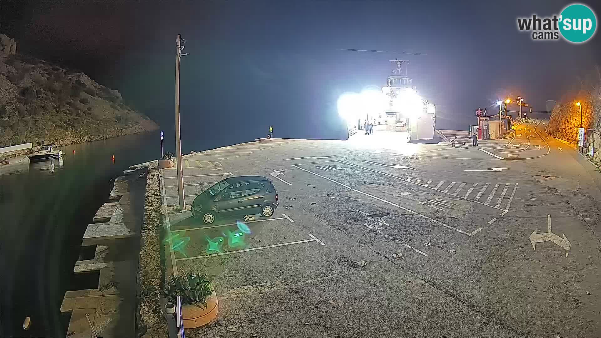 Webcam Prizna ferry port to Pag island