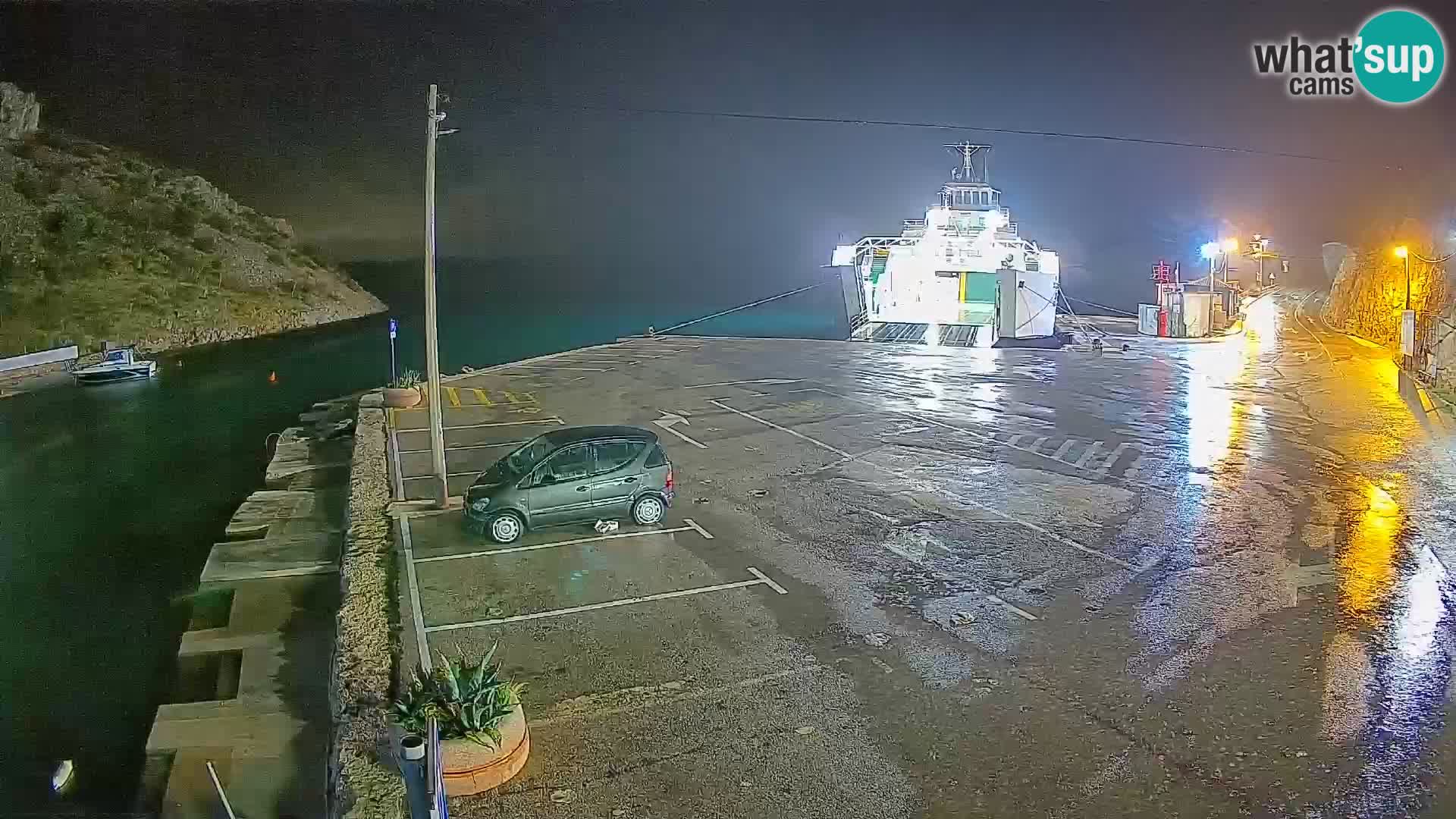 Webcam Fährhafen Prizna – zur Insel Pag