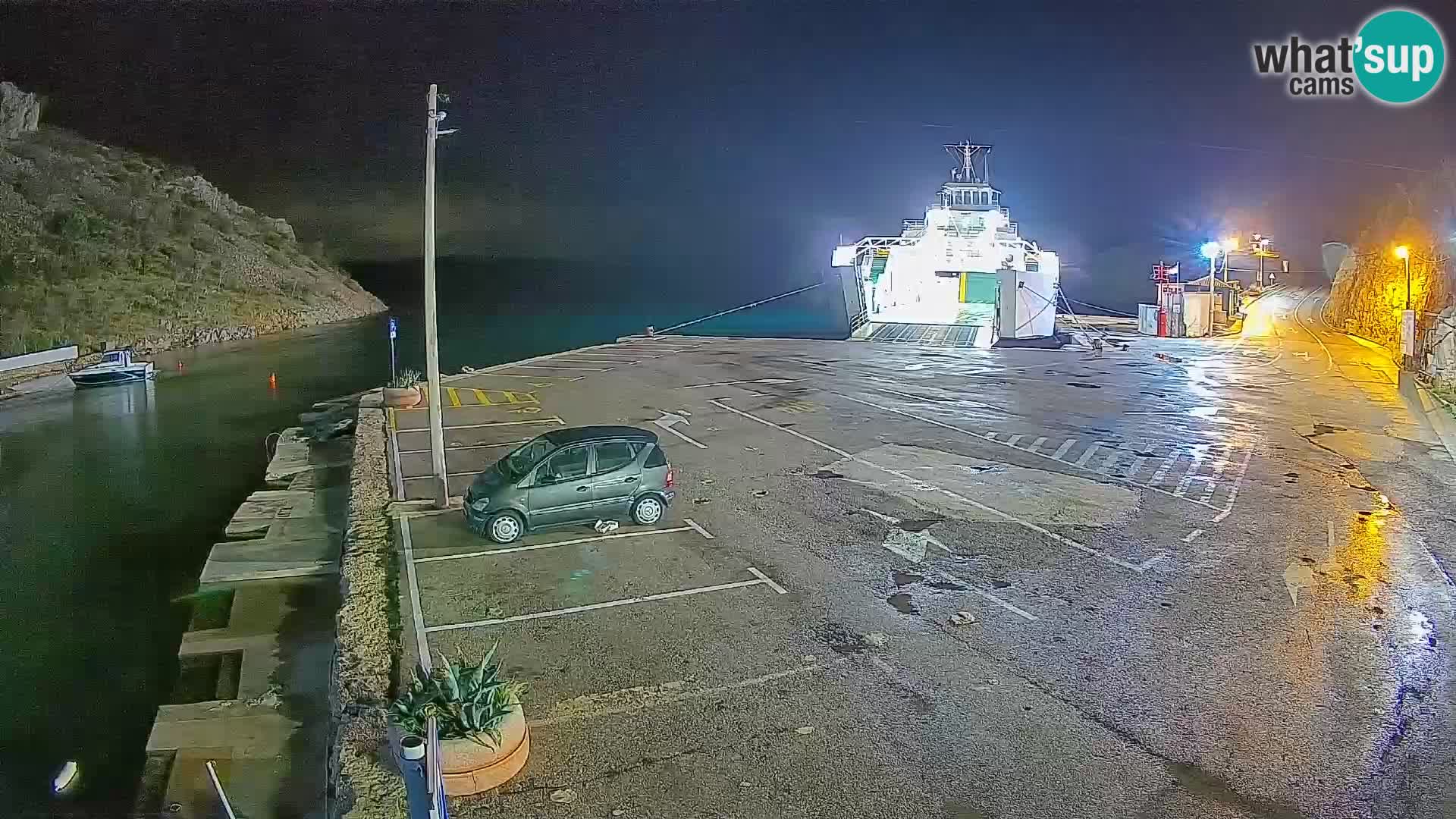 Webcam Fährhafen Prizna – zur Insel Pag