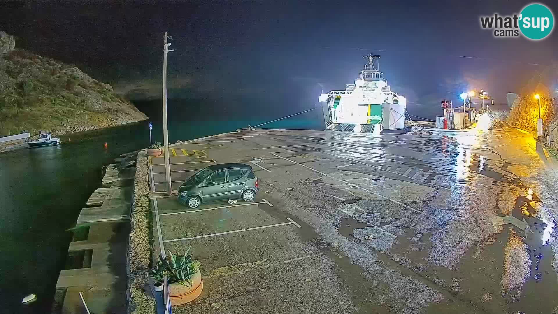 Webcam Fährhafen Prizna – zur Insel Pag