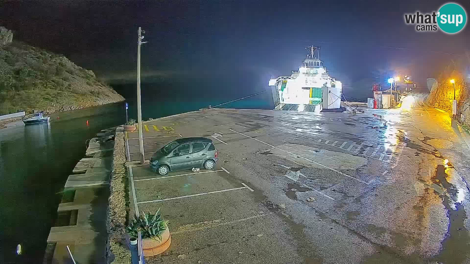 Webcam Fährhafen Prizna – zur Insel Pag