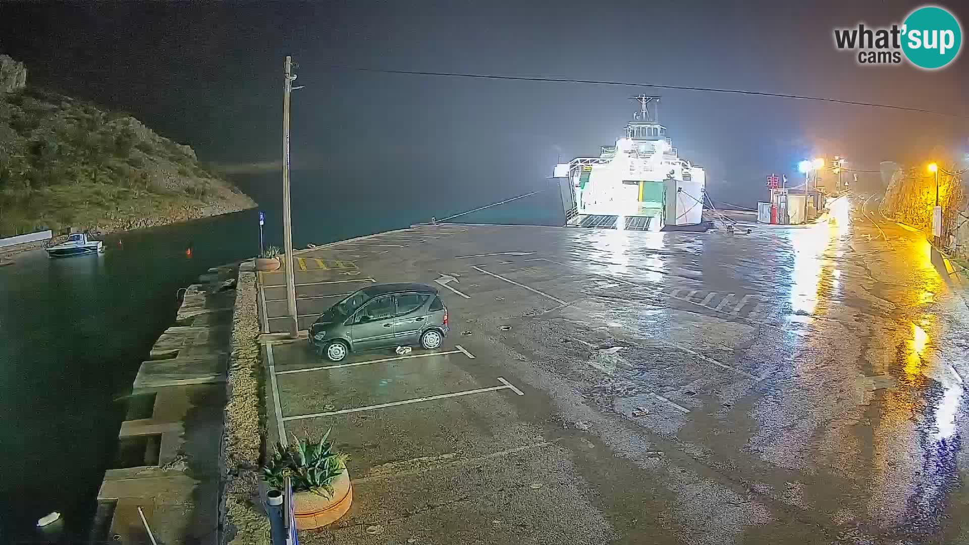 Webcam Fährhafen Prizna – zur Insel Pag