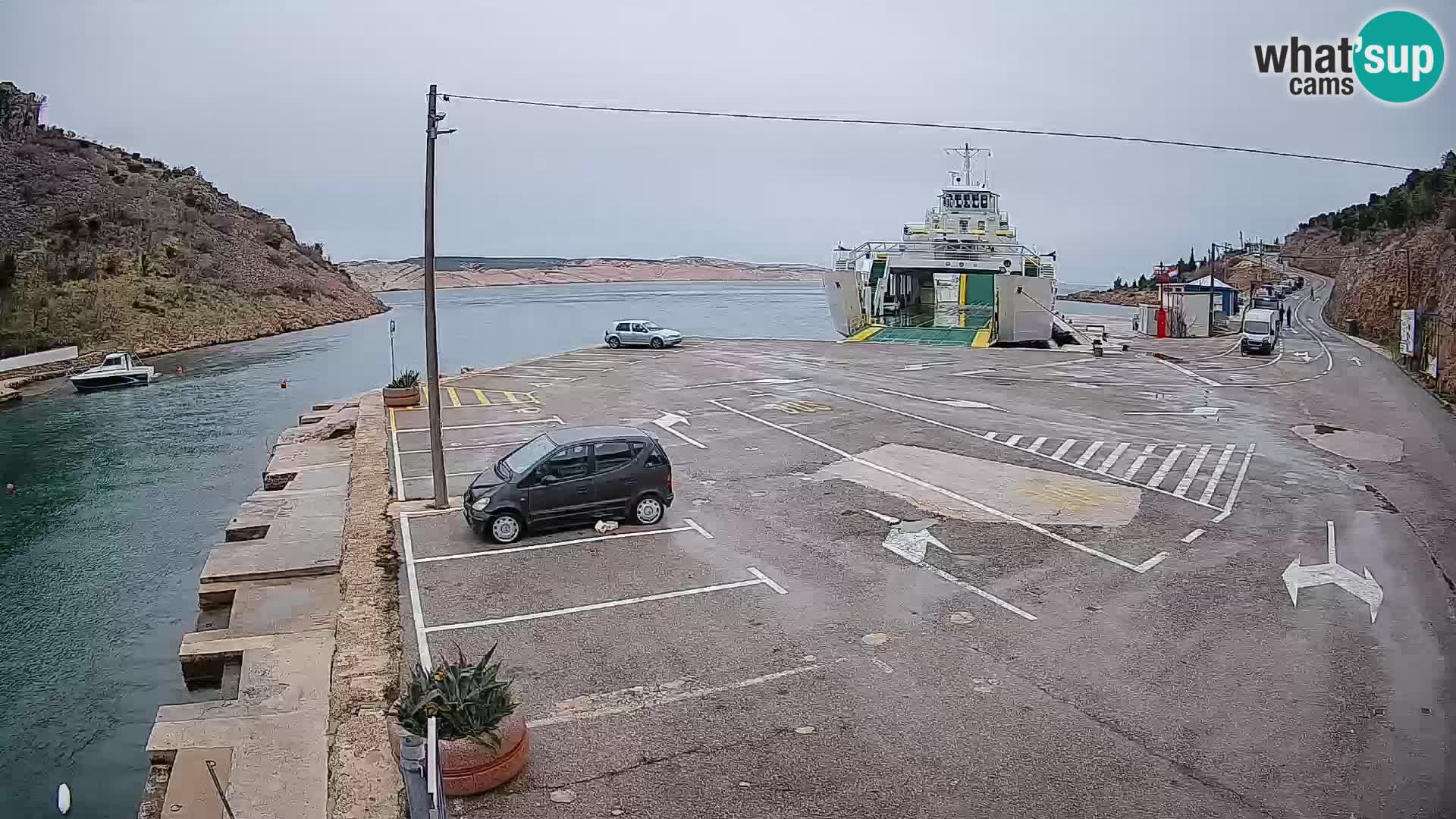 Webcam Fährhafen Prizna – zur Insel Pag