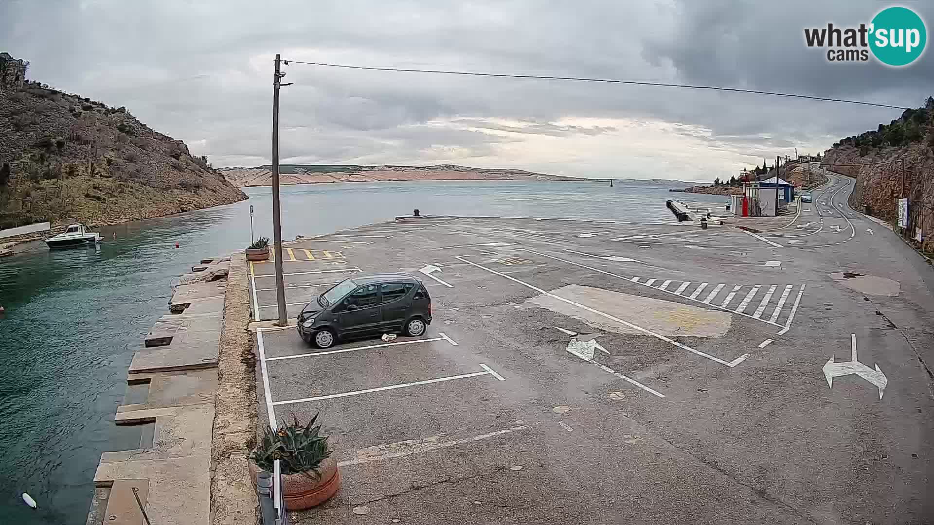 Webcam Fährhafen Prizna – zur Insel Pag