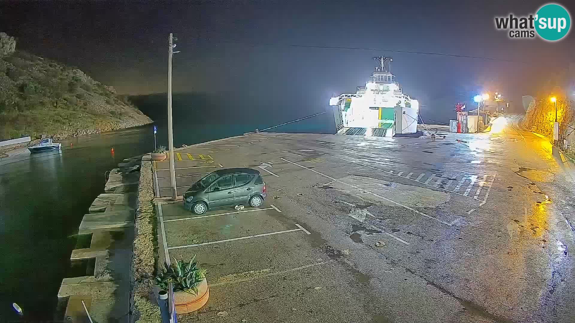 Webcam port de ferry de Prizna – vers l’île de Pag