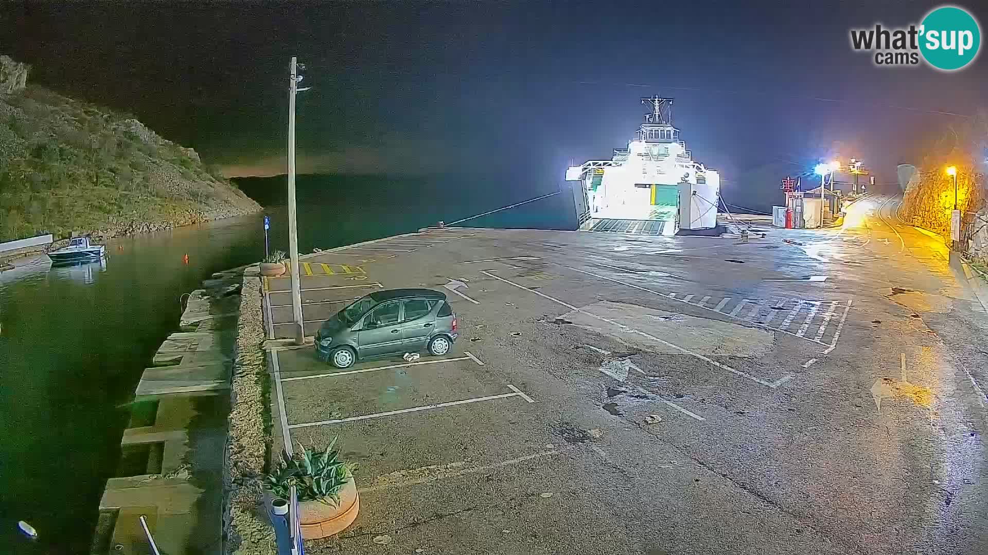Webcam Fährhafen Prizna – zur Insel Pag