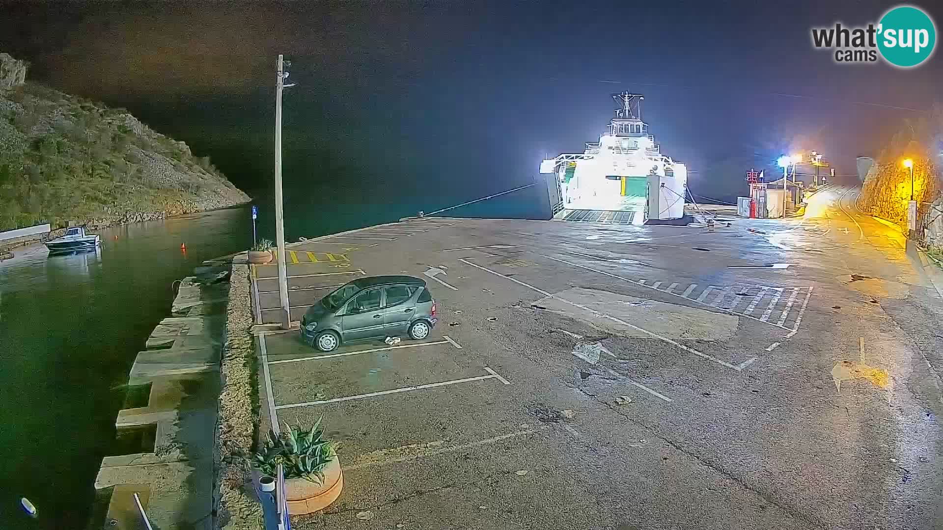 Webcam Fährhafen Prizna – zur Insel Pag