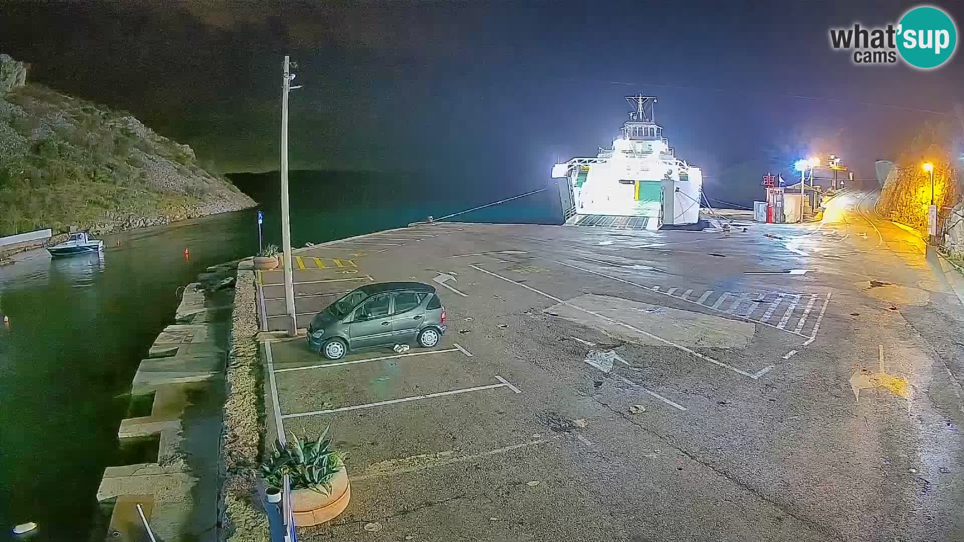 Webcam Fährhafen Prizna – zur Insel Pag