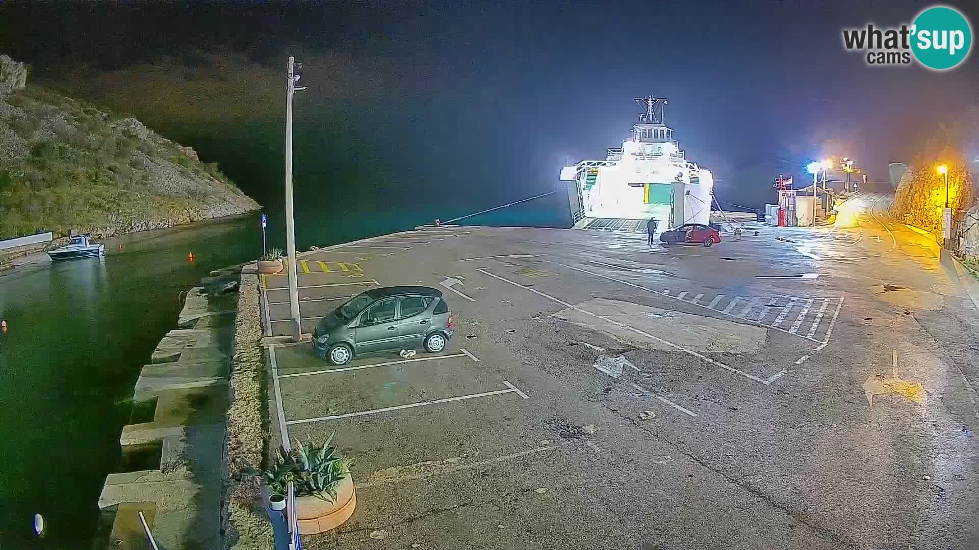 Webcam Prizna ferry port to Pag island