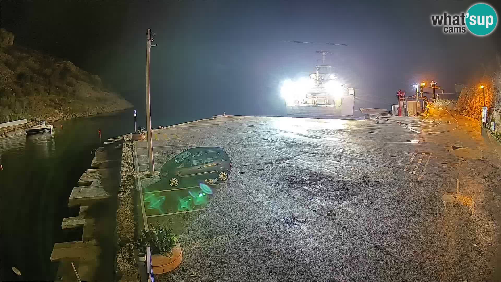 Webcam port de ferry de Prizna – vers l’île de Pag