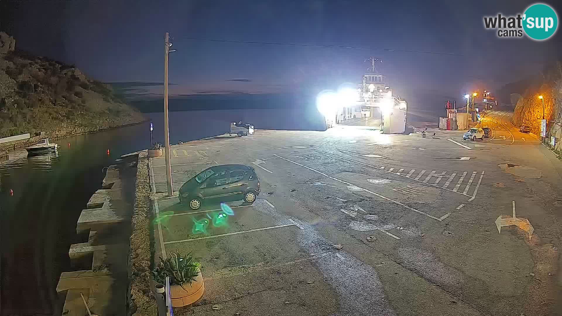 Webcam Prizna ferry port to Pag island
