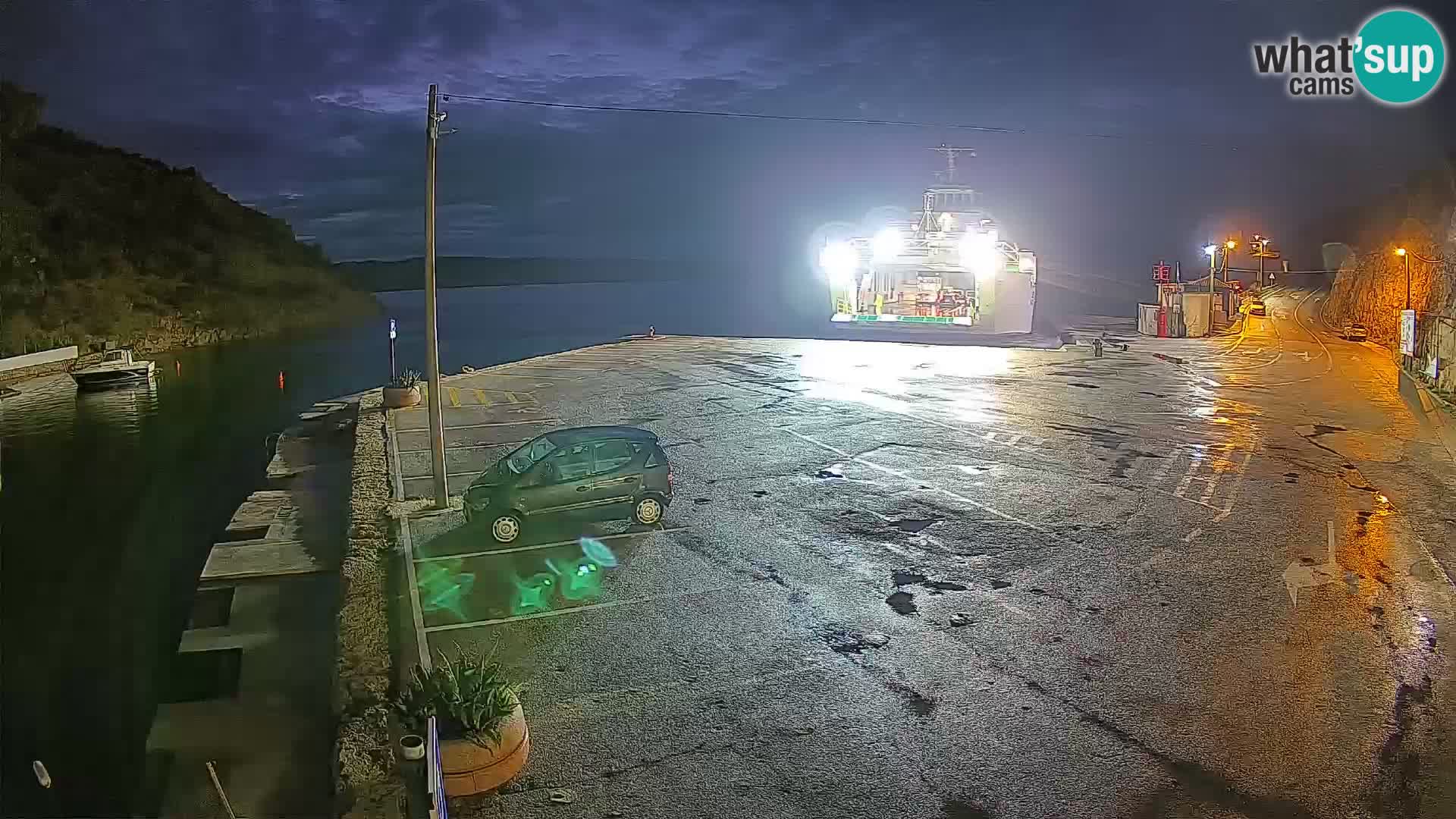 Webcam port de ferry de Prizna – vers l’île de Pag