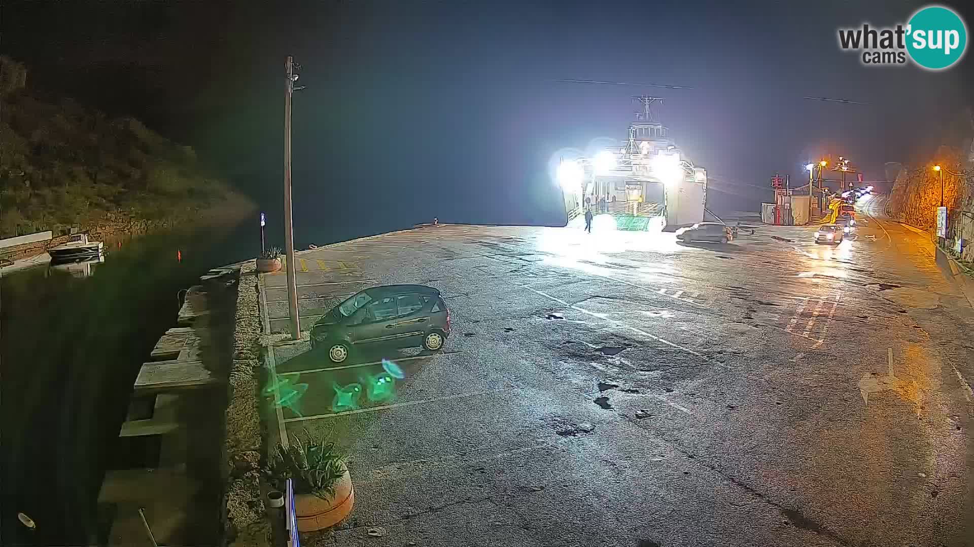 Webcam port de ferry de Prizna – vers l’île de Pag