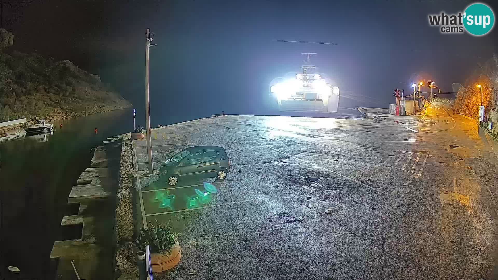 Webcam port de ferry de Prizna – vers l’île de Pag