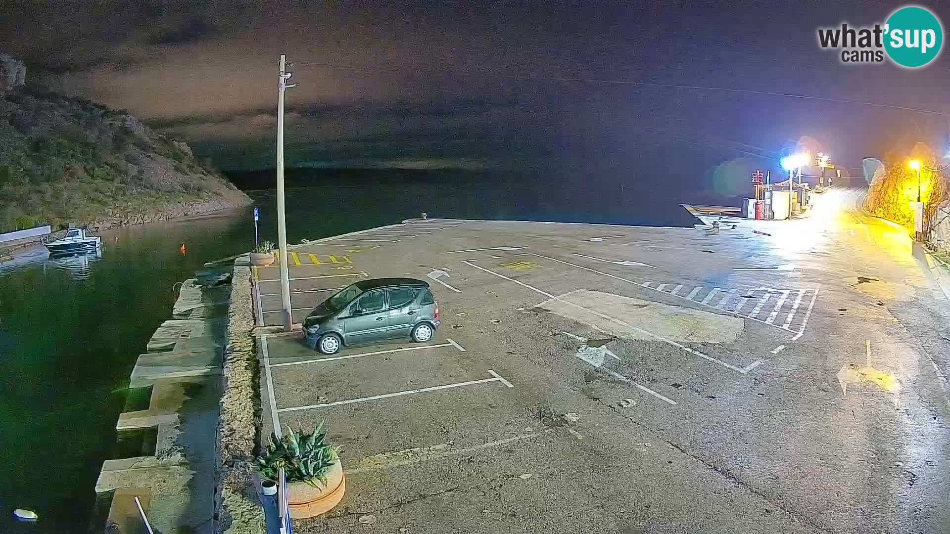 Webcam Prizna ferry port to Pag island