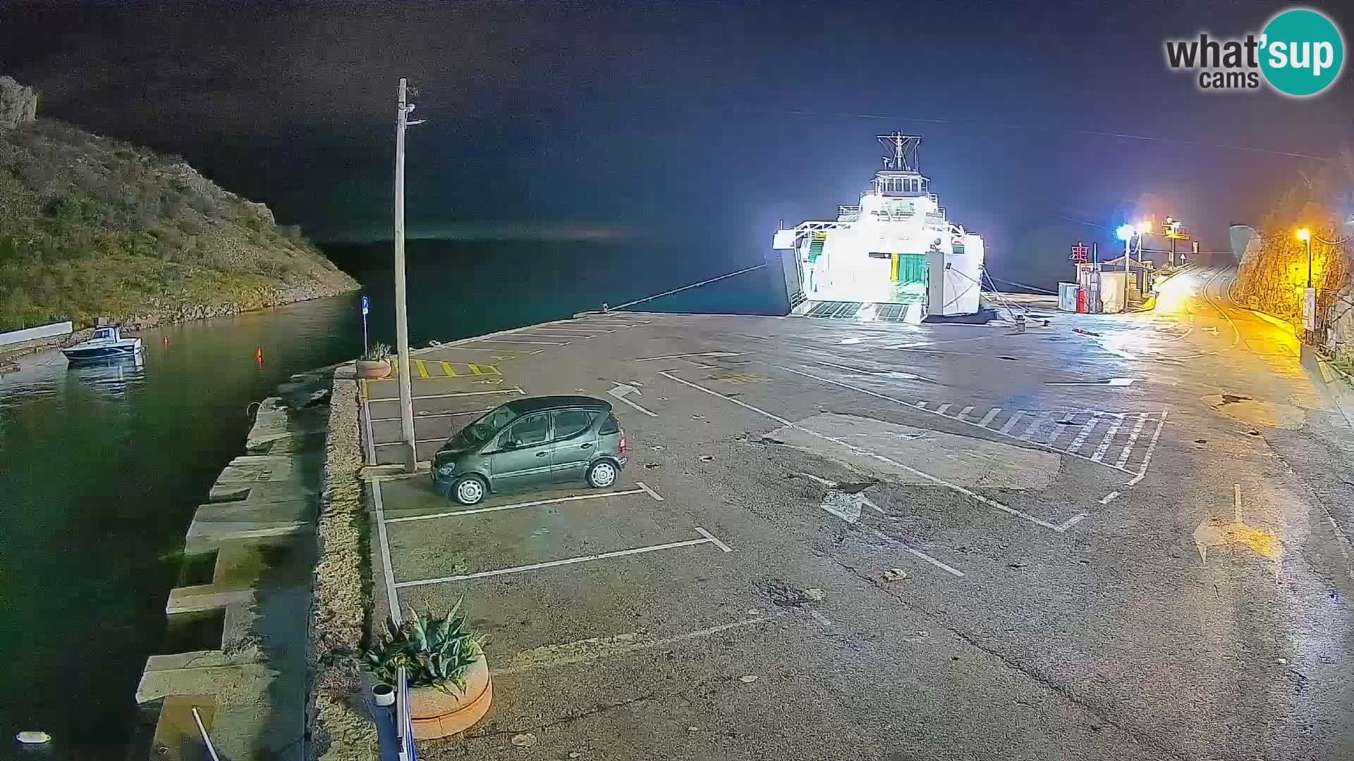 Webcam Fährhafen Prizna – zur Insel Pag