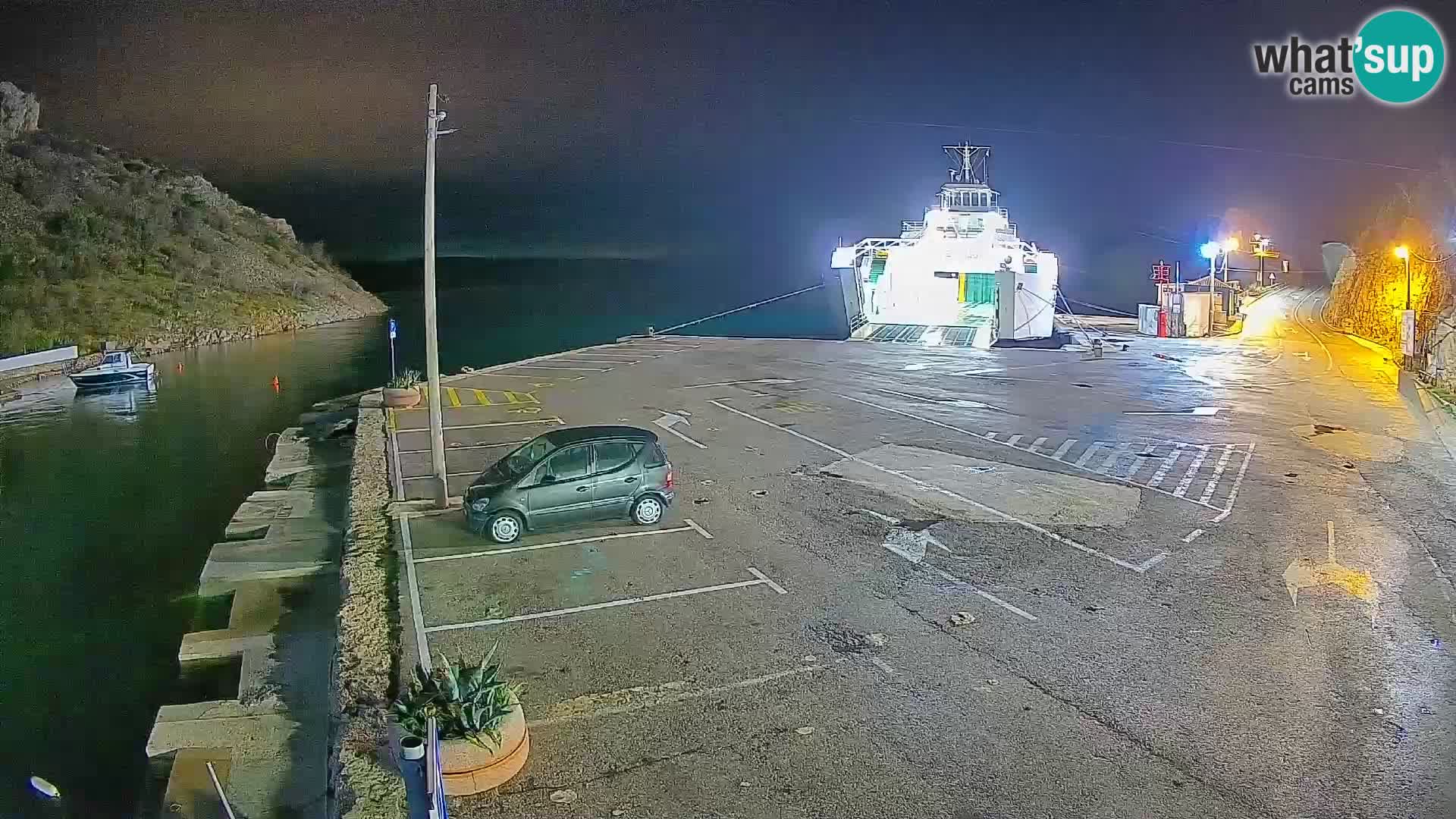 Webcam Fährhafen Prizna – zur Insel Pag