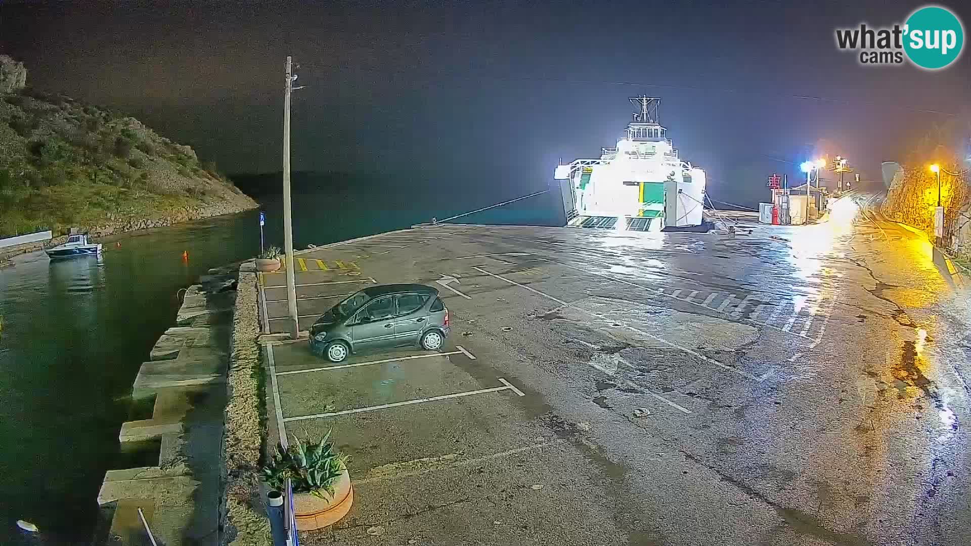 Webcam Fährhafen Prizna – zur Insel Pag