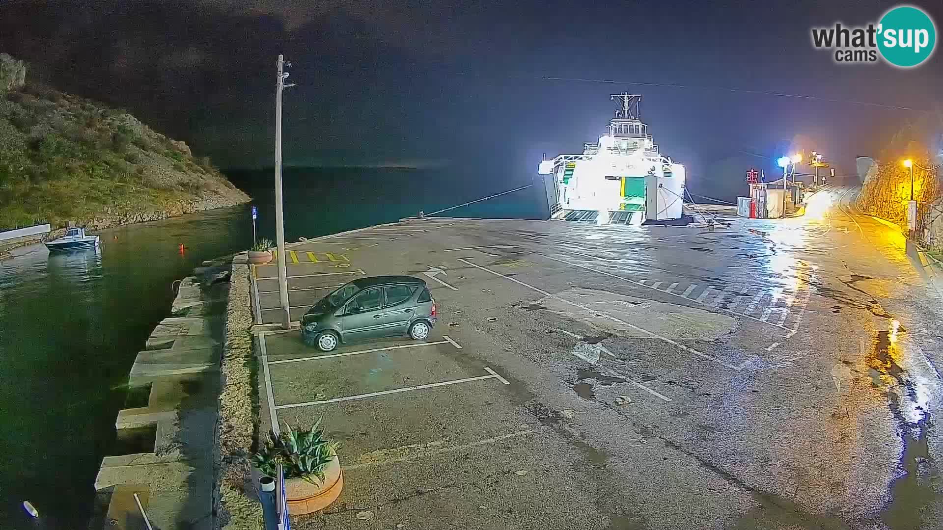 Webcam Fährhafen Prizna – zur Insel Pag