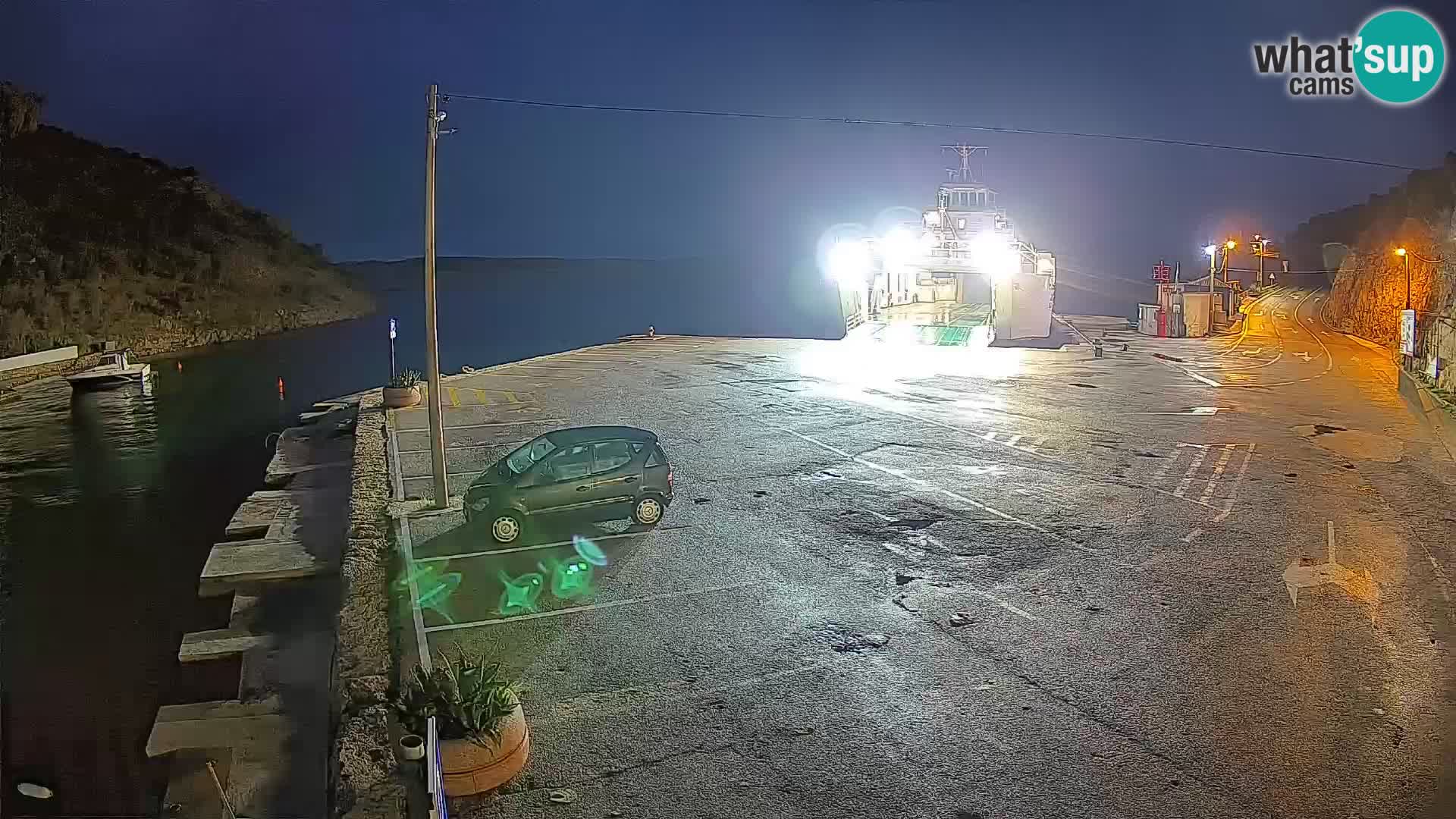 Webcam Fährhafen Prizna – zur Insel Pag