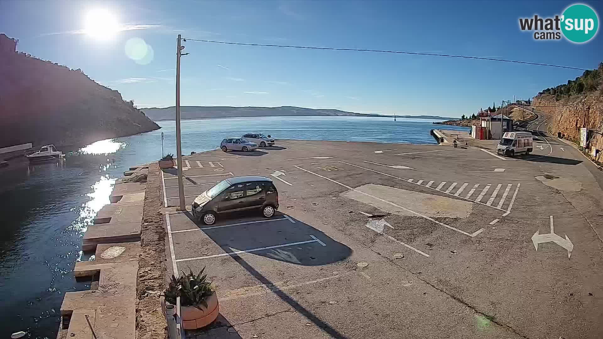 Webcam Fährhafen Prizna – zur Insel Pag