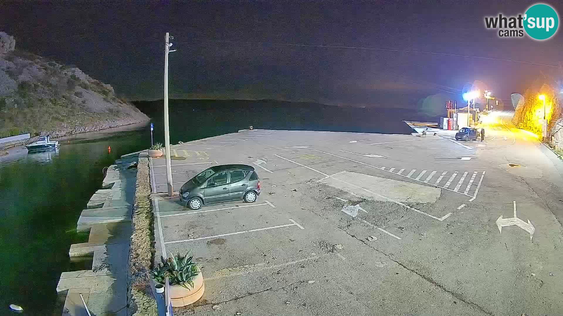 Webcam port de ferry de Prizna – vers l’île de Pag