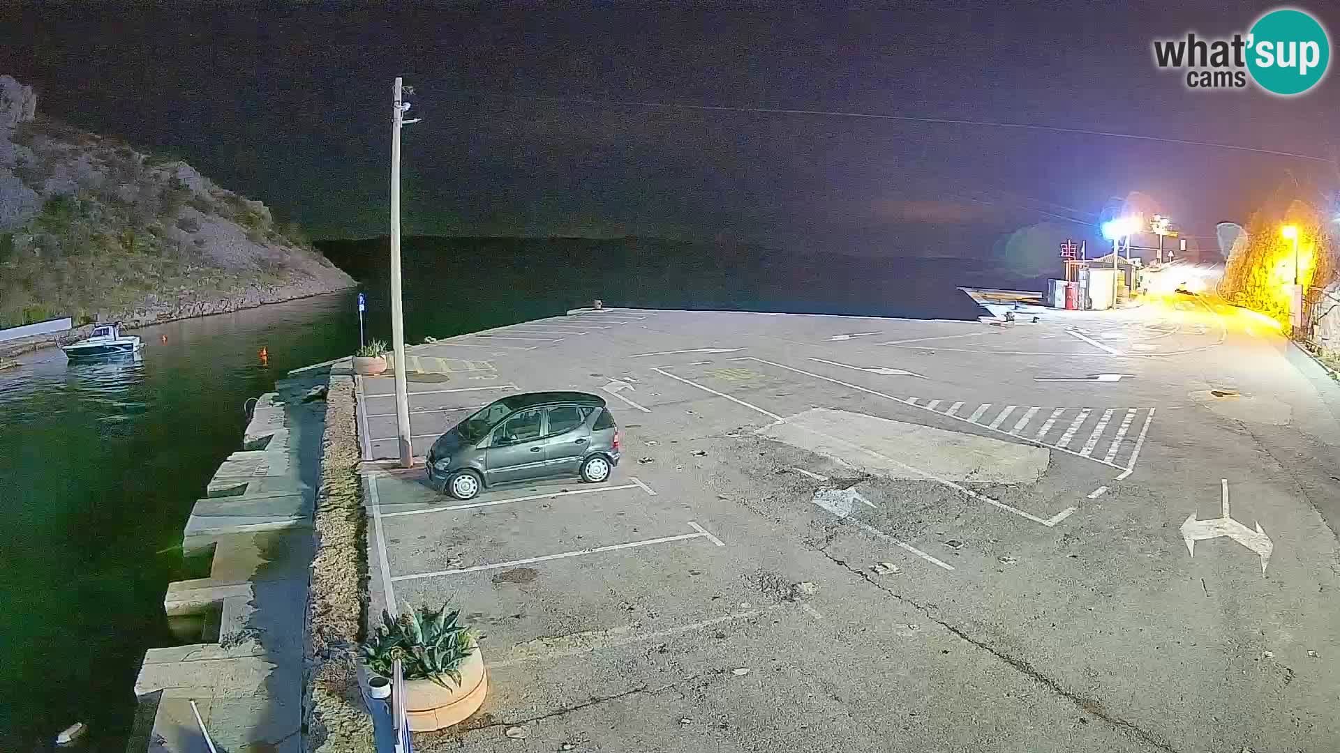 Webcam Prizna ferry port to Pag island