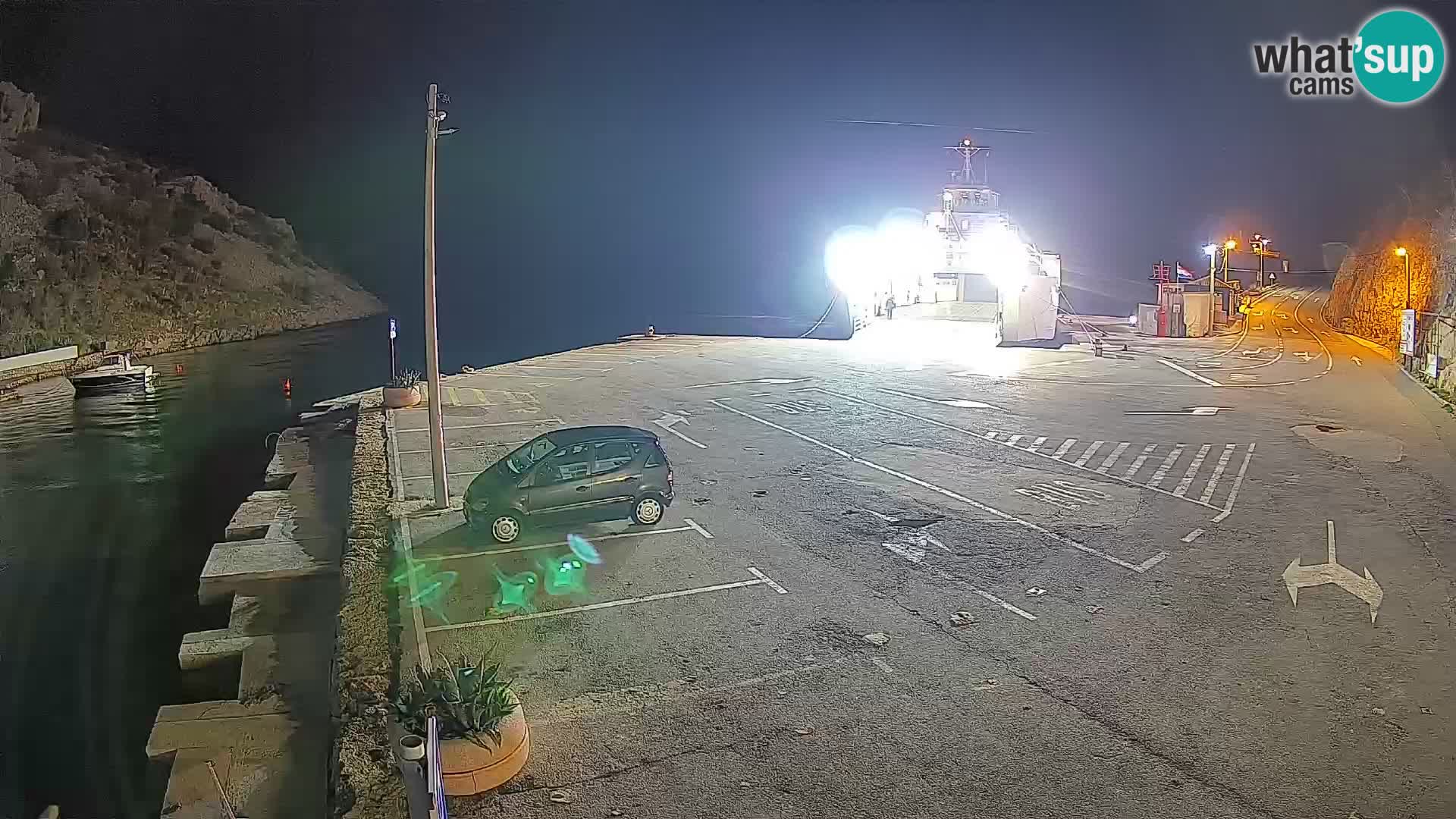Webcam port de ferry de Prizna – vers l’île de Pag