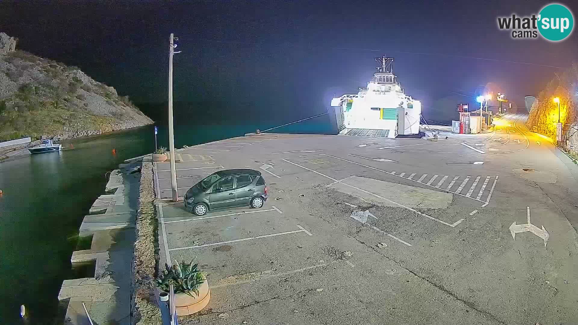 Webcam Fährhafen Prizna – zur Insel Pag