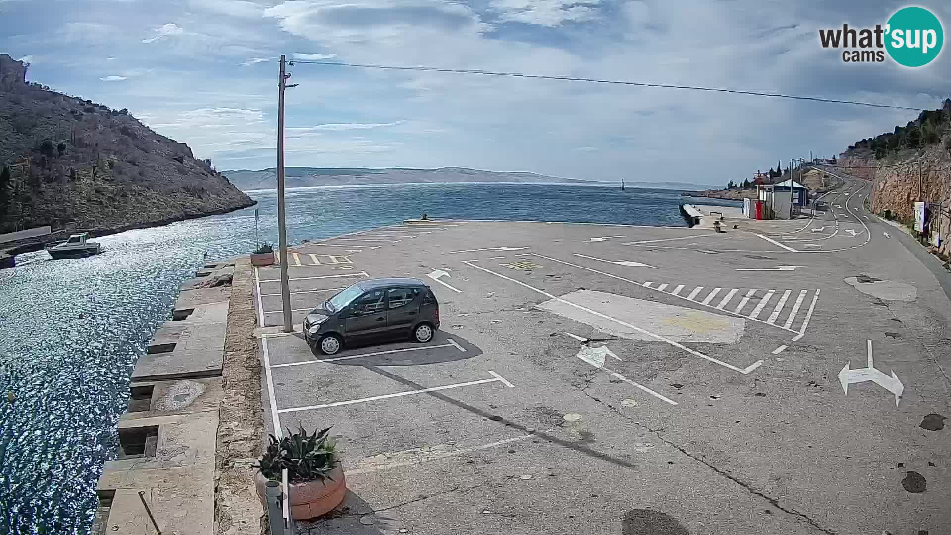 Webcam Fährhafen Prizna – zur Insel Pag