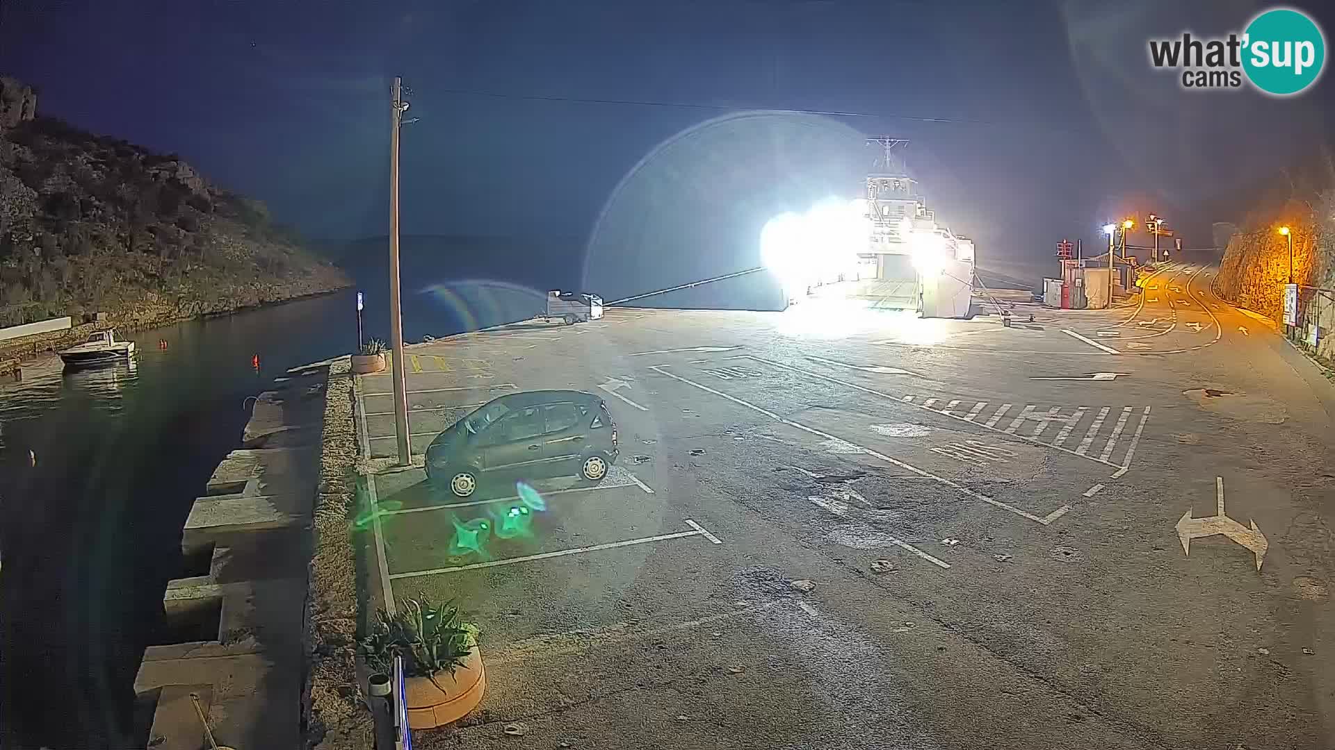 Webcam Fährhafen Prizna – zur Insel Pag