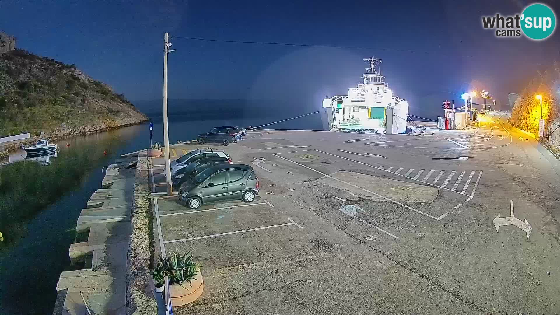 Webcam Prizna ferry port to Pag island