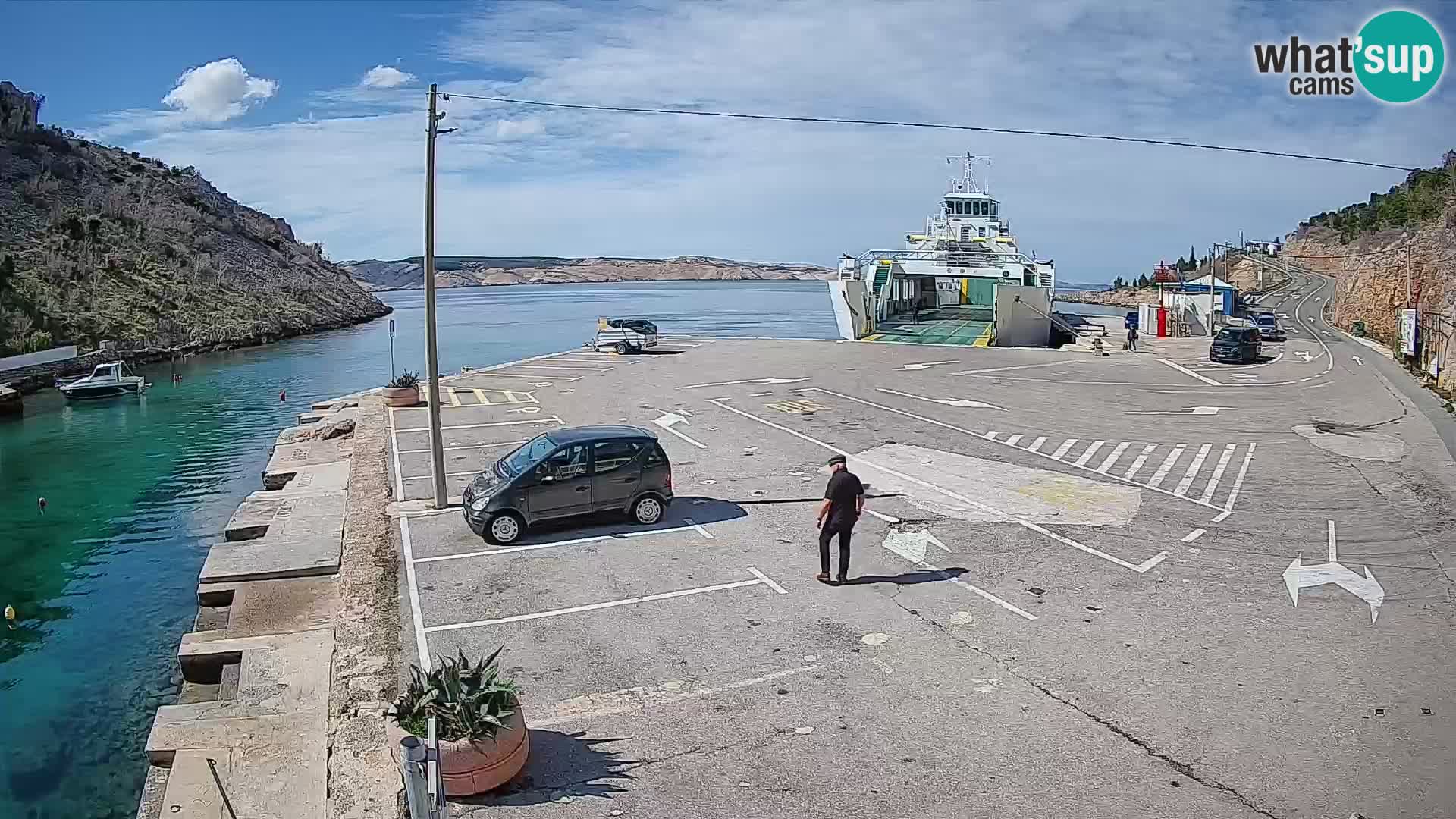 Webcam Fährhafen Prizna – zur Insel Pag