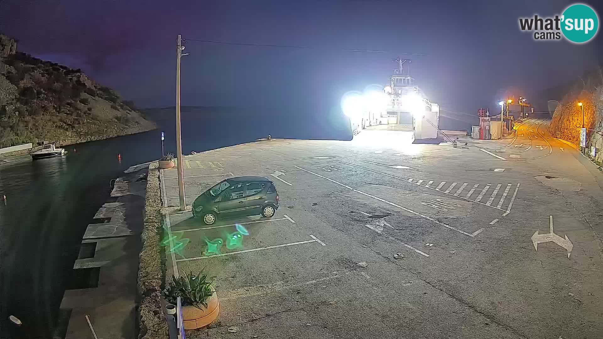 Webcam Fährhafen Prizna – zur Insel Pag