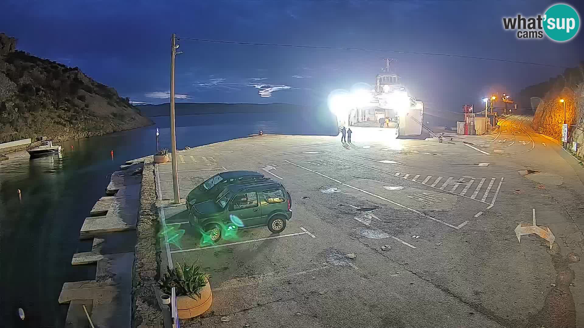 Webcam Fährhafen Prizna – zur Insel Pag