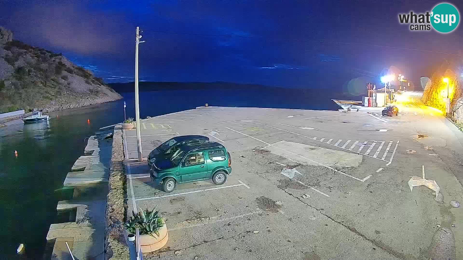Webcam Prizna ferry port to Pag island