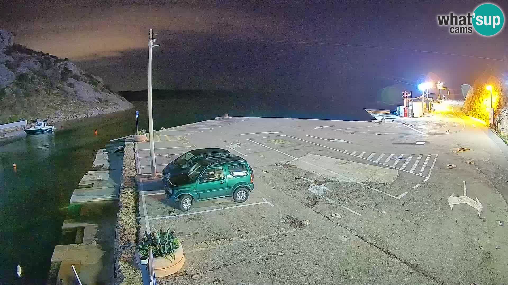Webcam port de ferry de Prizna – vers l’île de Pag