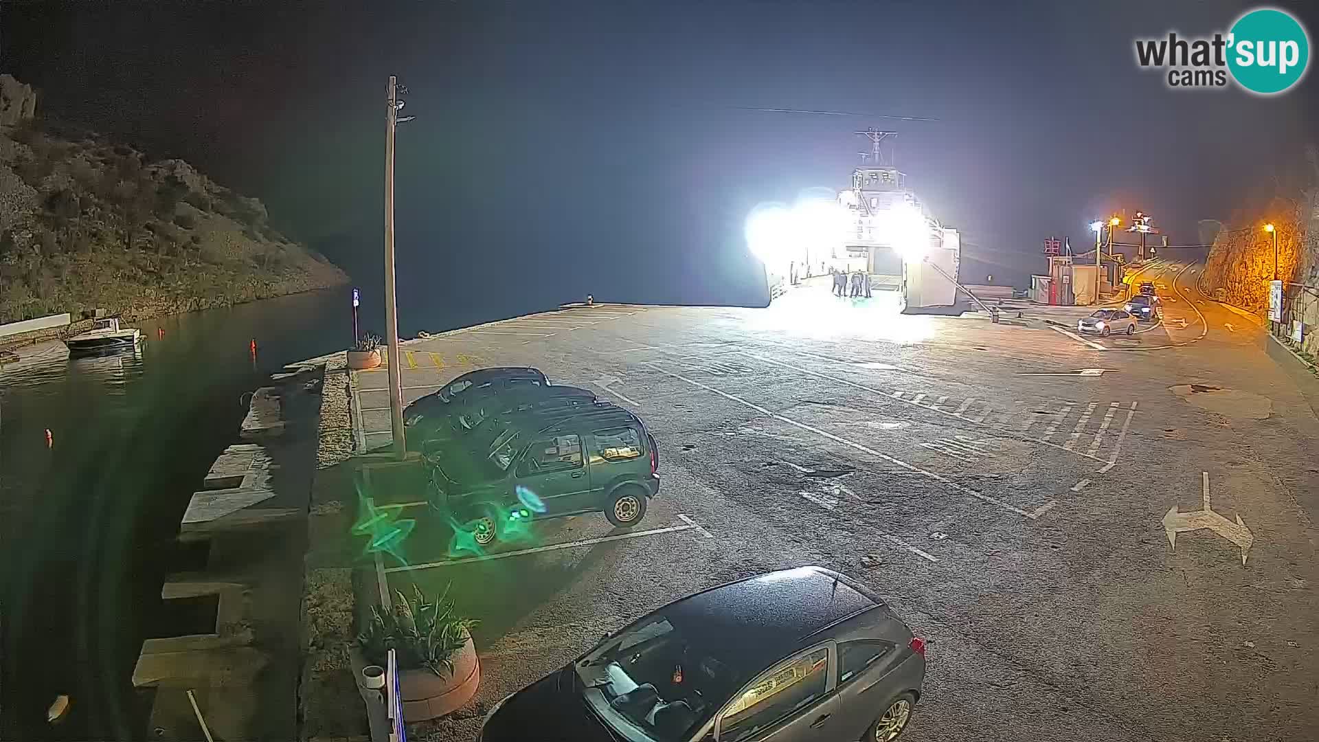 Webcam Fährhafen Prizna – zur Insel Pag