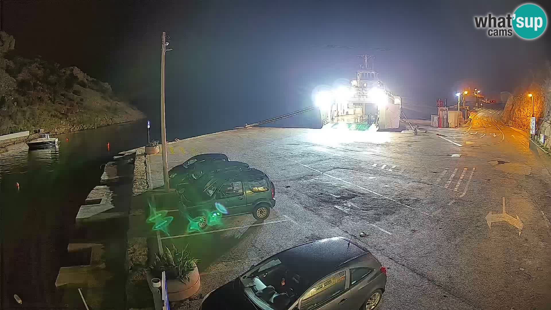 Webcam Prizna ferry port to Pag island