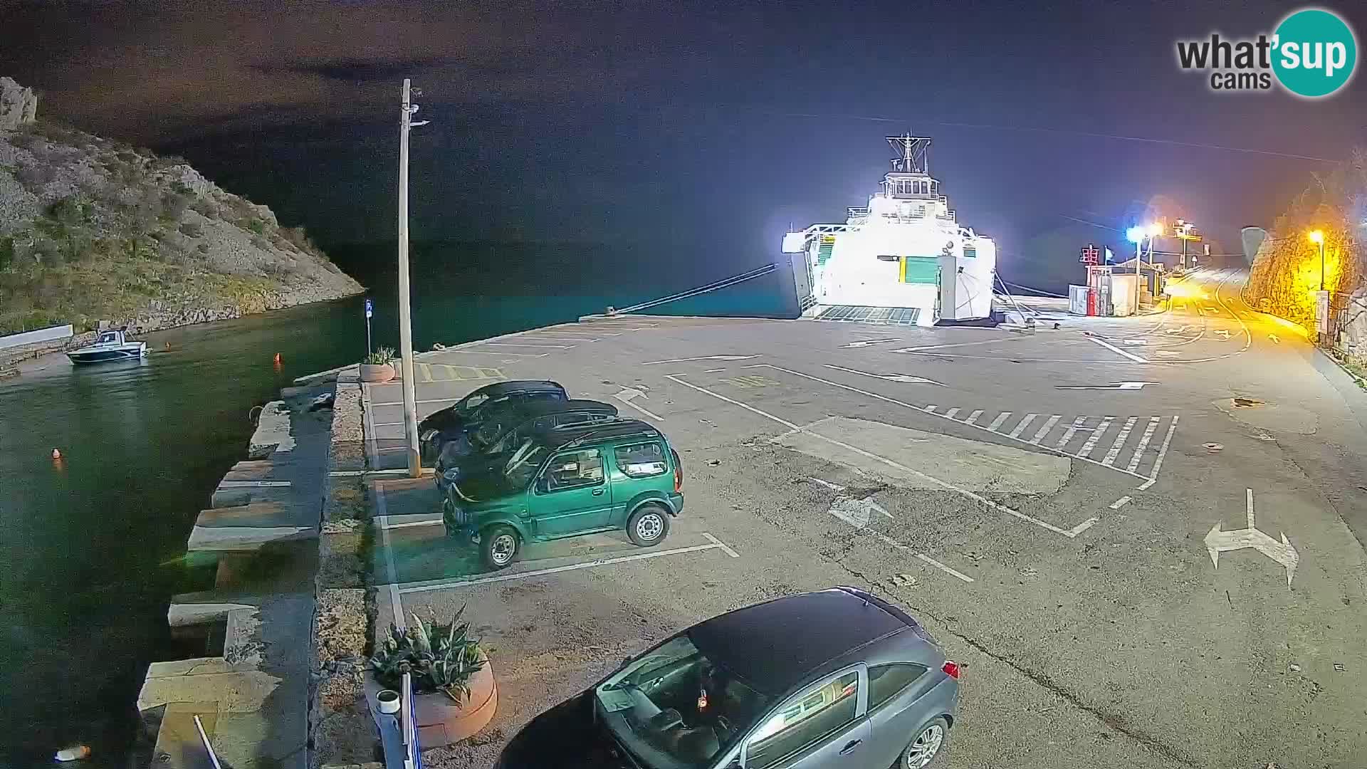Webcam Prizna ferry port to Pag island