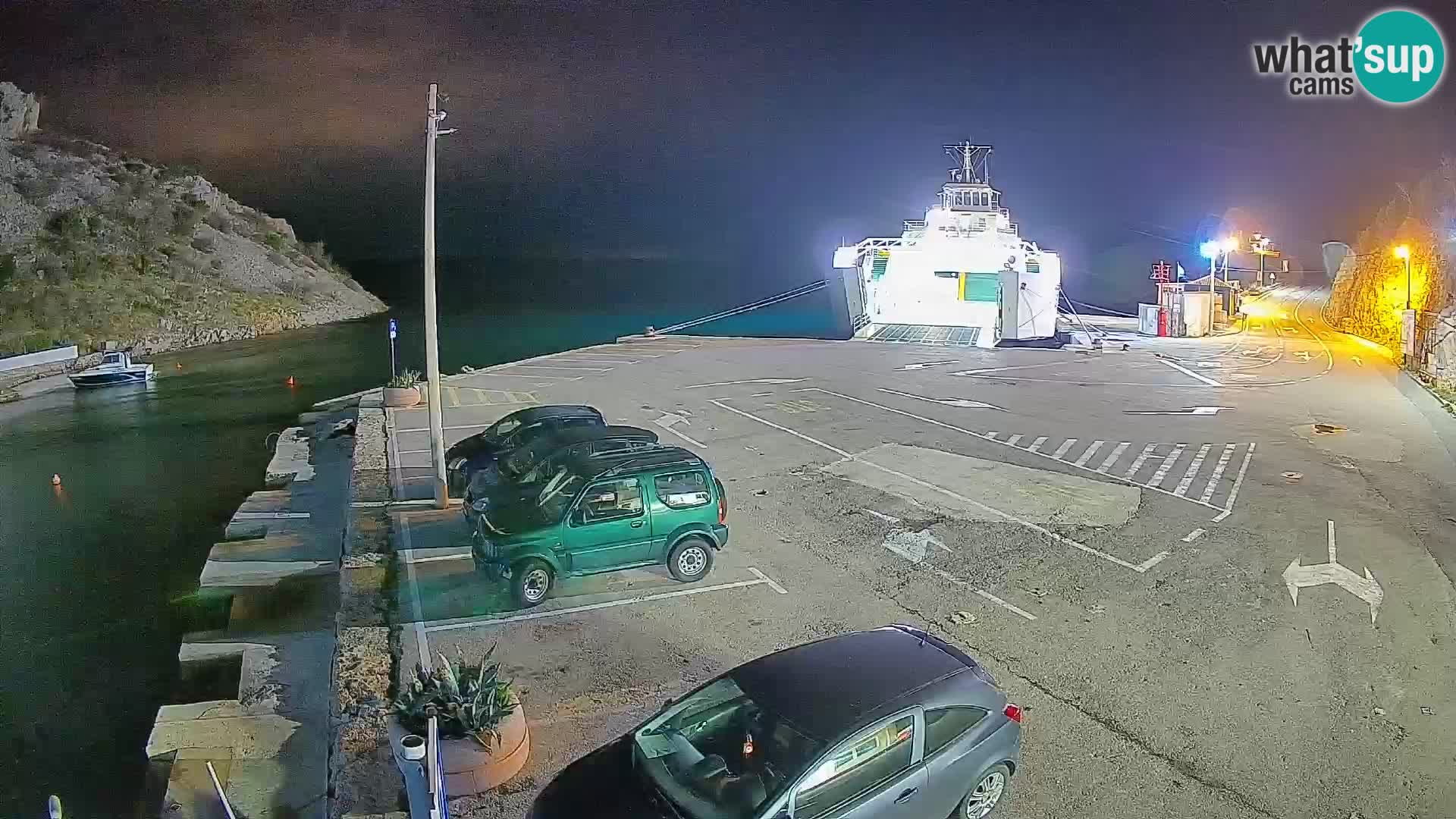 Webcam Prizna ferry port to Pag island